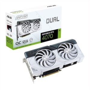 ASUS Dual Geforce RTX 4070 White Oc Edition 12Gb Gddr6X (Pcie 4.0, 12Gb Gddr6X, Dlss 3, Hdmi 2.1, Displayport 1.4A, 2.56-Slot Design, Axial-Tech Fan Design, 0Db Technology) - Pci_E_X16