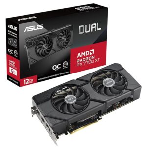 ASUS Dual RX 7700 XT OC Edition 12GB GDDR6 PCIe 4.0, HDMI 2.1, DisplayPort 2.1 Graphics Card