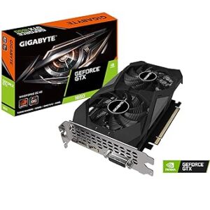 GIGABYTE Nvidia GeForce ® GTX 1650 D6 pci_e_x16 WINDFORCE OC 4GD Graphics Card with Integrated 4GB GDDR6 Memory (GV-N1656WF2OC-4GD)